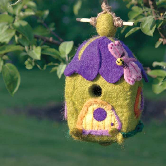 Wild Woolies Felt Bird House Pixie Cottage